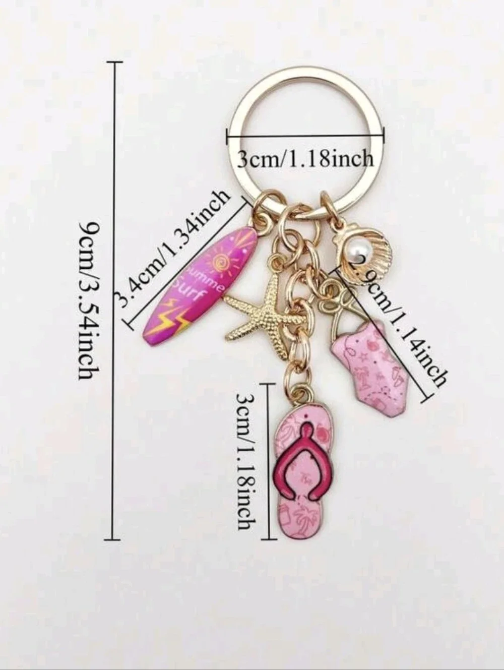 Beach Theme Bag Charm/ Keychain NEW